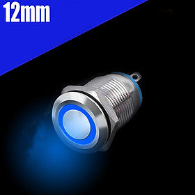 Mua Nút công tắc nhấn giữ Tự khóa có LED 12mm (3V-6V 12-24V 110-220V) Vỏ Kim loại chống nước