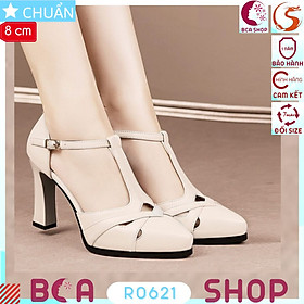 Giày cao gót công sở nữ 8p RO621 ROSATA tại BCASHOP kiểu dáng thanh lịch, tôn dáng và sang trọng