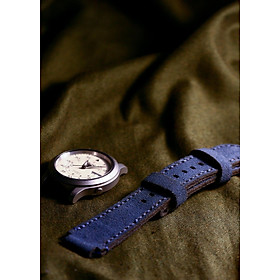 Dây đồng hồ RAM Classic 1963 Coban - Da bò lộn xanh coban