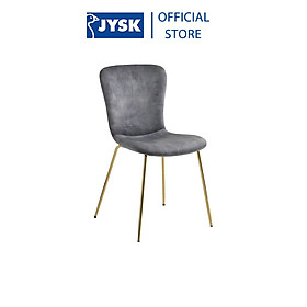 Ghế bàn ăn | JYSK Ejerslev | kim loại/polyester | vàng/ xám | R45xS56xC85cm