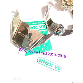 Combo Bộ ốp dè INOX dùng cho xe LEAD sản  2013 đến 2016 + 1tem logo Titan HONDA giá 1 cặp tại xưởng INOX Vũ