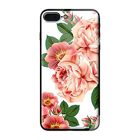 Ốp kính cường lực cho iPhone 7 Plus mẫu HOA HỒNG XANH 4 - Hàng chính hãng