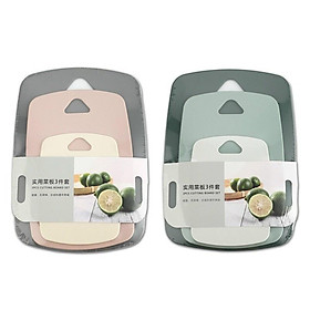 SET 3 Thớt kháng khuẩn lúa mạch, bộ 3 thớt kháng khuẩn