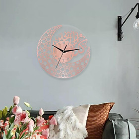 Eid Ramadan Decoration Silent Round 12inch Wall Clock Decorative Practical