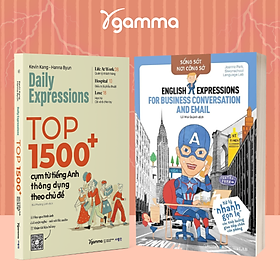 Hình ảnh Combo 2 Cuốn: Daily Expressions (Top 1500+ Cụm Từ Tiếng Anh Thông Dụng Theo Chủ Đề) + English Expression For Business Conversation & Email (Xử Lý Nhanh Gọn Lẹ Các Tình Huống Giao Tiếp Chốn Văn Phòng)