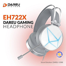 Tai Nghe cao cấp Dareu EH722X Hồng Trắng Đen - Hàng Chính Hãng