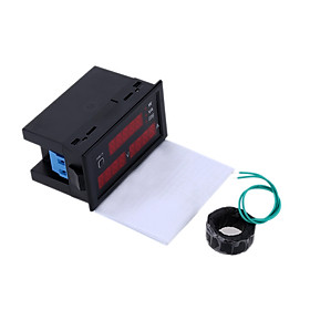 AC200-450V 100A Digital LED Current Voltage Tester Meter Power Factor Detection with CT
