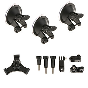 Low Angle Suction Cup Mount + Screws + Connector Adapter for   Hero 5 4