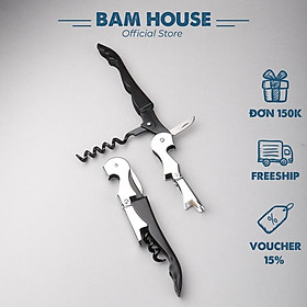 Mua Dụng cụ khui ruou vang và khui bia inox nhỏ gọn Bam House cao cấp KM01 - Gia dụng bếp