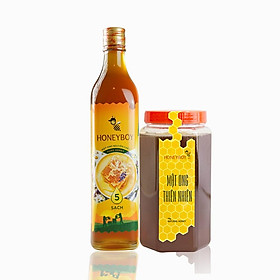 Combo Mật Ong Honeyboy Thiên Nhiên 500ml + 1KG