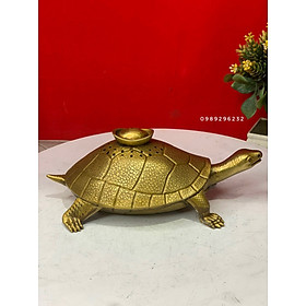 Mua Lư xông trầm Rùa cõng thỏi vàng bằng đồng