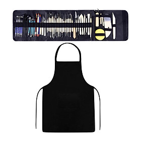 51PCS Polymer Clay Sculpting Tool Modeling Art Projects Pottery Tool & Apron