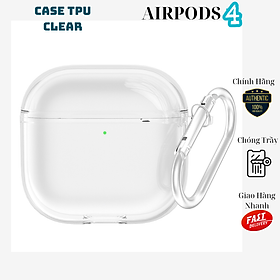 Mua Ốp Case TPU Trong Suốt Dành Cho Airpods 4  chống ố vàng  chống sốc kèm móc treo_ Hàng chính hãng