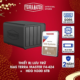 Mua Bộ Ổ cứng mạng NAS TerraMaster F4-424+NAS N300 Hàng chính hãng