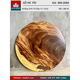 Mua Mặt Bàn Gỗ Me Tây Nguyên Khối Đường Kính 54 Dày 4 7 (cm)