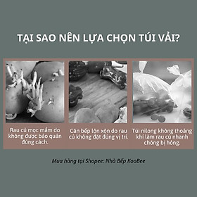 Túi lưới treo đựng hành tỏi rau củ nhà bếp - Túi đi siêu thị, đi chợ Simple Life thân thiện bảo vệ môi trường