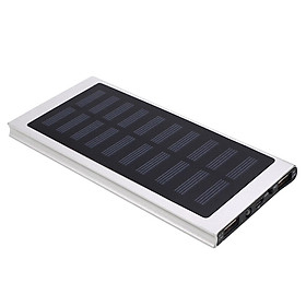 Pin Sạc Dự Phòng Năng Lượng Mặt Trời 2 Cổng USB 20000mAh