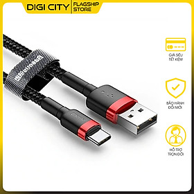 Cáp sạc nhanh và truyền dữ liệu - Baseus Cafule Type C dài 1m, 2m (Sạc nhanh Quick charge 3.0) - Hàng Chính Hãng