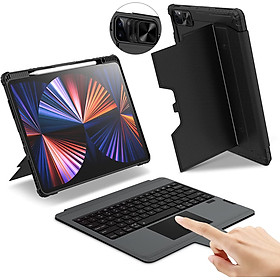 Bao Da Kèm Bàn Phím cho iPad Pro 11 & iPad Pro 12.9 inch 2020/2021/2022 Nillkin Bumper Combo Case Keyboard (Có khe cắm bút Apple Pencil) - Hàng Chính Hãng