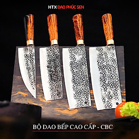 Dao Phúc sen Bộ Dao Bếp 4 món đa năng nhíp xe CBC