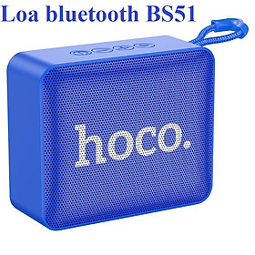 Loa không dây Bluetooth V5.1 cho điện thoại laptop hỗ trợ TWS hoco BS51 _ Hàng chính hãng - Xanh dương