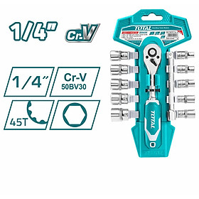 BỘ 12 SHOCKET 1/4 INCH TOTAL THT14114126 - HÀNG CHÍNH HÃNG