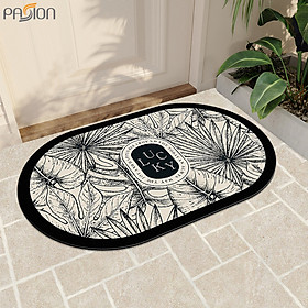 Mua Thảm Lau Chân Diatom Đế Da Chống Trượt Phong Cách Retro