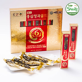 Sante365 - Hồng Sâm 6 Năm Tuổi Tẩm Mật Ong Gold hộp 300g (Honeyed 6 Years Old Korean Red Ginseng Gold)  - hộp lớn 6 củ 300g