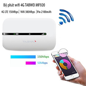 Bộ Phát Wifi 4G Tabwd Mf920 Tốc Độ 150Mbps – Kết Nối 15 Thiết Bị – Nhỏ Gọn Tiện Lợi – Pin 2100mAh
