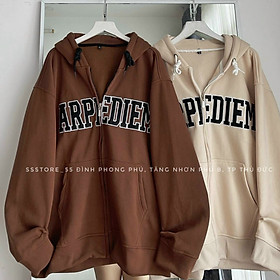 Áo Khoác Nỉ ARPEDIEM Có Nón Mũ 2 Lớp - FREESHIP- Hoodie Khóa Kéo Zip Form Rộng Nam Nữ Cặp Đôi Mặc