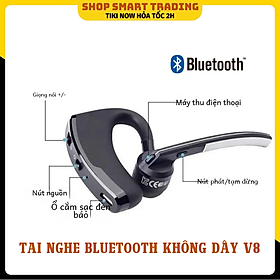 Mua Tai nghe Bluetooth không dây V8Giảm tiếng ồn Tai nghe thể thao lái xe có Mic Bass Tai nghe cuộc gọi rảnh tay dành cho doanh nghiệp - Hàng Nhập Khẩu