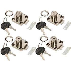 Bộ 4 khóa đồ nội thất 40 x 40 mm để vít cho cửa hàng và cửa ngăn kéo