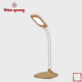 Đèn bàn sạc LED bảo vệ thị lực ĐQ LDL12B 6W (Pin LITHIUM, 6W, vỏ giả gỗ)