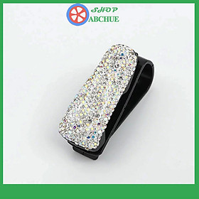 Kẹp treo mắt kính trên xe hơi, kẹp cài kính trên ô tô đính đá sang trọng