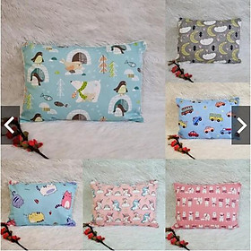 Gối Trẻ Em Cotton 100% Xuất Hàn Cho Bé Từ 1-5 Tuổi, Gối Cotton 100% Cho Bé 30 x 42cm Mềm Mát
