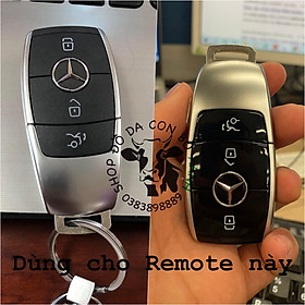 Bao da dánh cho chìa khoá Mercedes 2019-2021 handmade da thật, bao da chìa khoá Mec 002