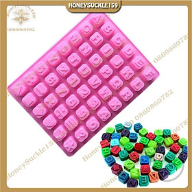 Mua Khuôn Silicon Đổ Socola/Thạch/Đá/Kẹochipchip/Pudding Hình Bảng Chữ