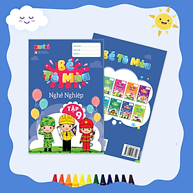 [Download Sách] Sách tô màu chủ đề Nghề nghiệp tập 9 - Cho cả bé trai, bé gái - 2 tuổi, 3 tuổi, 4 tuổi - Hapiki book