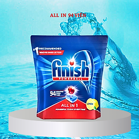 Combo nước làm bóng bát finish 800ml+viên rửa bát finish quantum max 72 viên dùng cho máy rửa bát