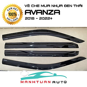 Vè che mưa xe Toyota Avanza 2022, 2023 Hàng nhựa đen dày cao cấp