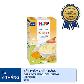 Bột ăn dặm dinh dưỡng Sữa, Ngũ cốc & rau củ - Bí đỏ HiPP Organic 250g