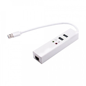 Mua Hub Đa Năng Chia 2 Cổng USB 2.0 + Card Âm Thanh + Lan RJ45 AZONE