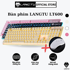 Bàn Phím Máy Tính Giả Cơ LT600 LANGTU Không Dây/Có Dây Gaming Kèm Chuột Hàng Chính Hãng