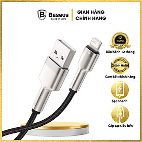 Mua Cáp sạc nhanh siêu bền Baseus Cafule Metal Series dùng cho iPhone/ iPad (2.4A  USB A to Fast charge Cable ) -  Độ ổn định cao - Siêu bền - Hàng chính hãng