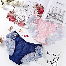 Combo 5 Quần Lót Nữ Ren Xuyên Thấu Thêu Hoa Cao Cấp, Giao Màu Ngẫu Nhiên, Tặng Kèm Túi 10 Thun Cột Tóc Xinh Xắn Tiện Lợi Cho Mẹ Và Bé
