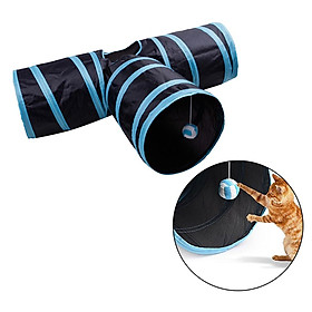 Pet Cat Tunnels Maze Collapsible Folding 3 Way Cat Toys for Rabbits Kittens