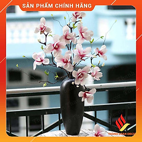 Mua Lọ hoa decor trang trí phong cách vintage cao 33 cm - Bình hoa gốm sứ Bát Tràng - Màu đen
