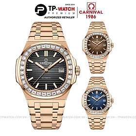 Đồng Hồ Nam Dây Thép Carnival Nautilus 8108G-VH-KL Automatic - Kính Sapphire - Size 41mm - 3 Màu - 8108G-VH-KL-D - 8108G-VH-KL-TX - 8108G-VH-KL-X