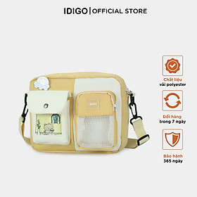 Túi đeo chéo đi chơi, túi đeo vai nữ messenger kèm huy hiệu hoạt hình dễ thương IDIGO FF6 - 2017