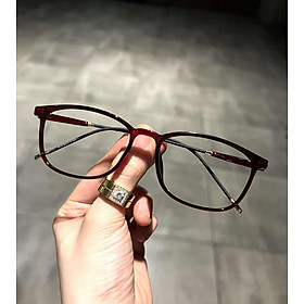 Kính thời trang unisex dáng mắt bầu gọng nhẹ cao cấp